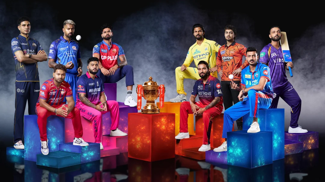IPL 2026 captains with trophy - all 10 team captains official photoshoot
